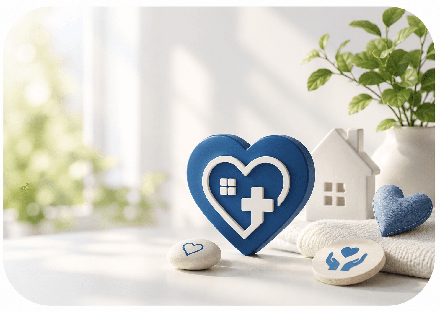 Professional caregiver supporting an elderly woman